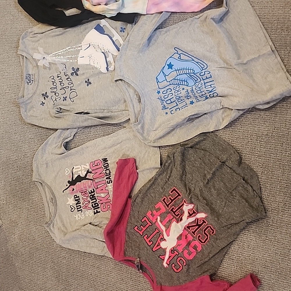 8 girls size 10 figure skating shirts